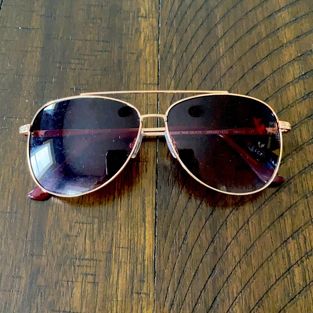 Gold Aviators with Gem Accents